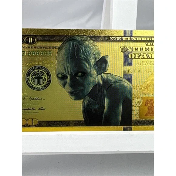 14 PCS Gold Foil $100 Lord of the Rings Collectible Dollar Bill Banknote Set COA